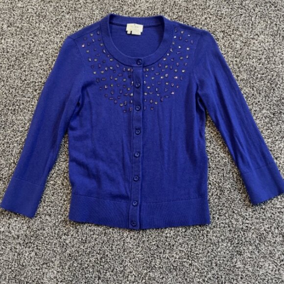 Kate Spade Women's Cardigan Sweater Jewels Size XS EUC - Picture 2 of 14